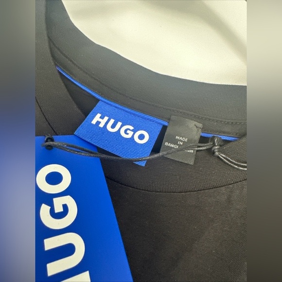 Hugo Boss COTTON JERSEY T-SHIRT WITH MIXED-PRINT LOGO Men's Size M - Picture 5 of 6